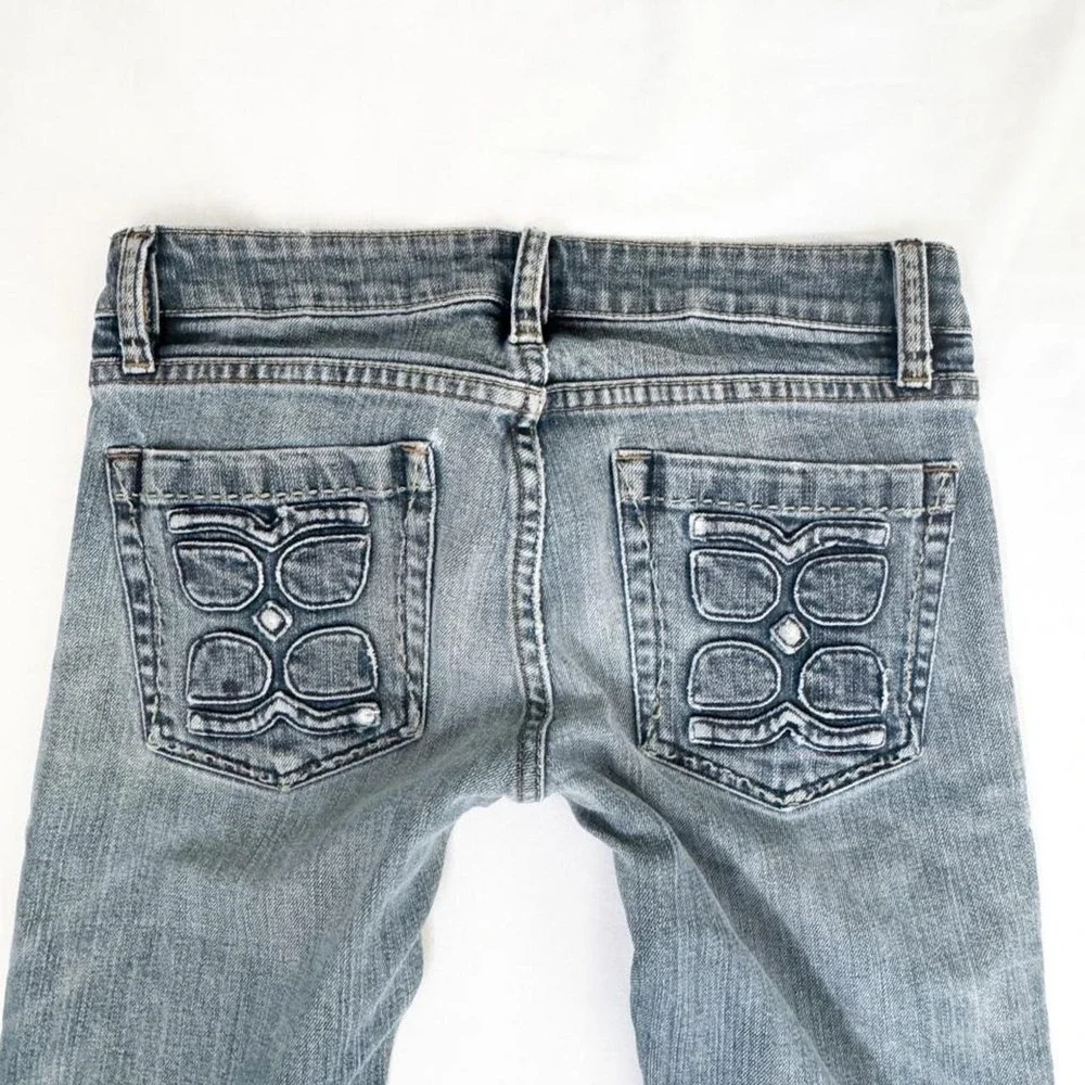 Vitnage y2k early 2000's BCBG ultra low rise denim skinny jeans